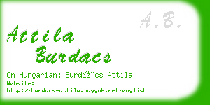 attila burdacs business card